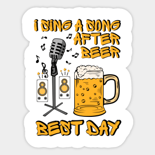 Beer and Music Sticker